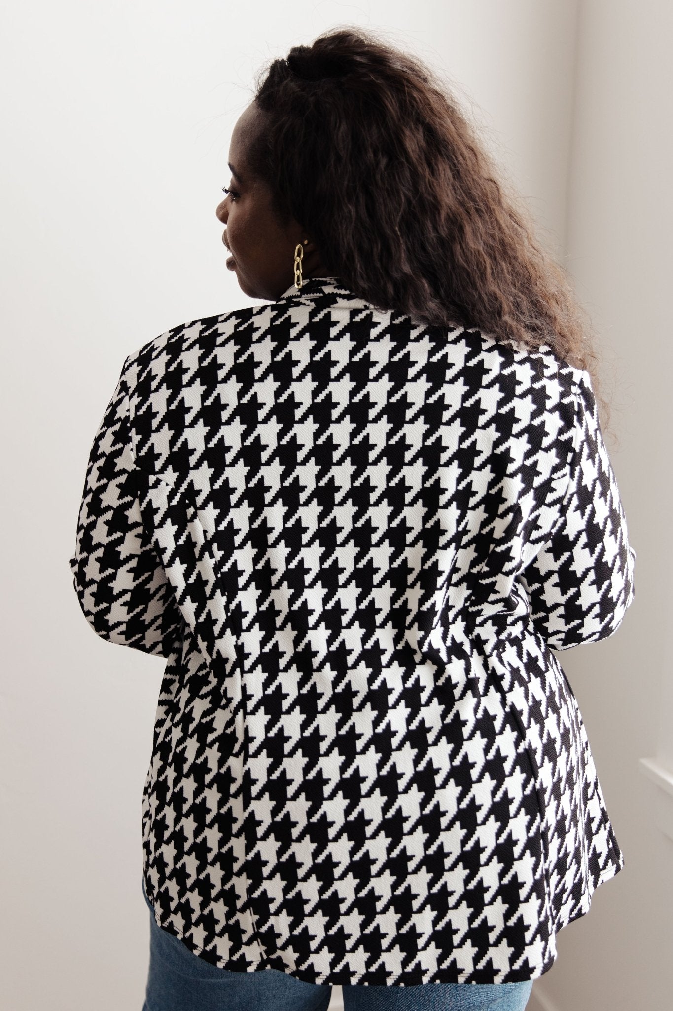 Home Base Houndstooth Blazer (Online Exclusive) - Uptown Boutique Ramona