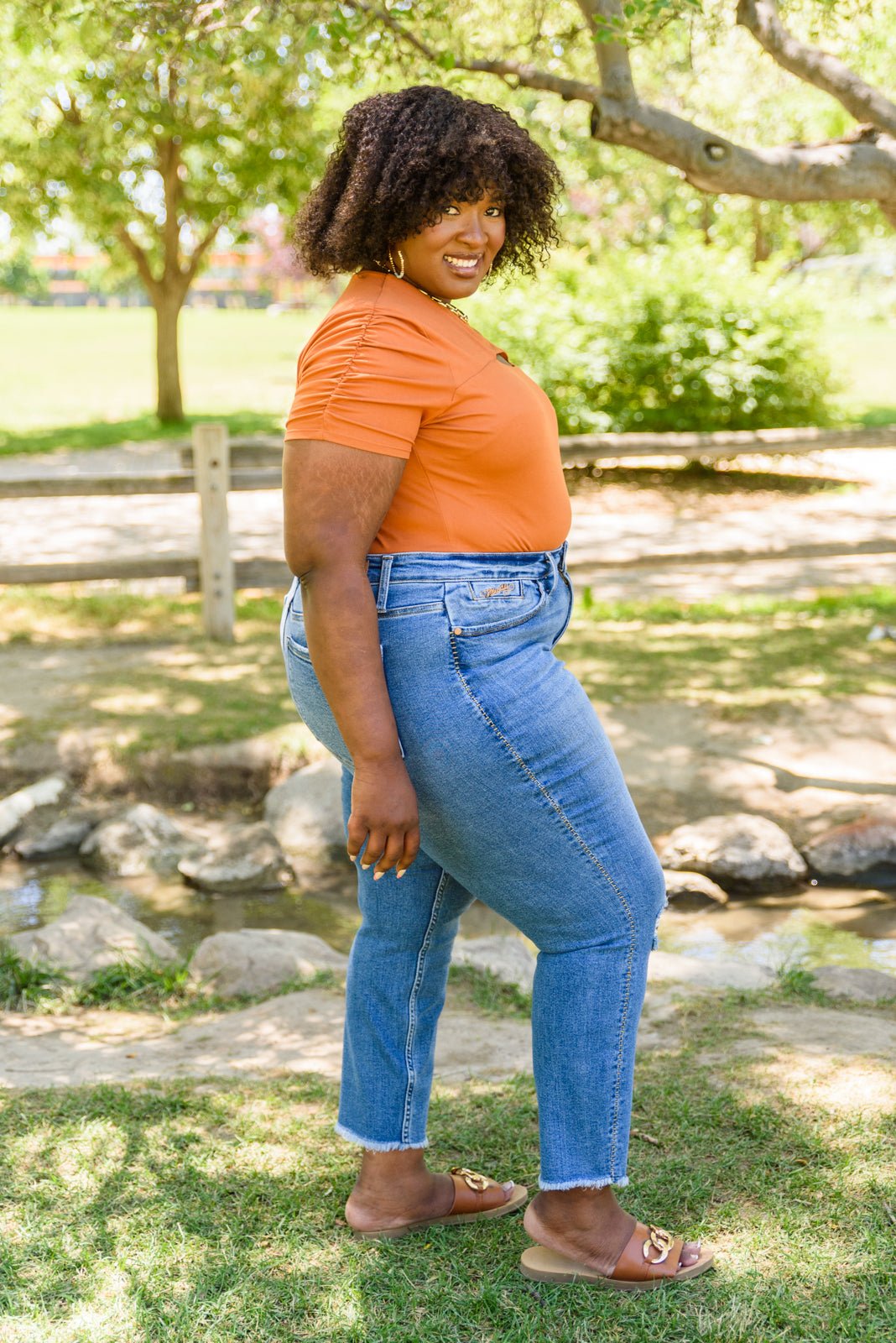 Howdy Embroidery Boyfriend Jeans (Online Exclusive) - Uptown Boutique Ramona