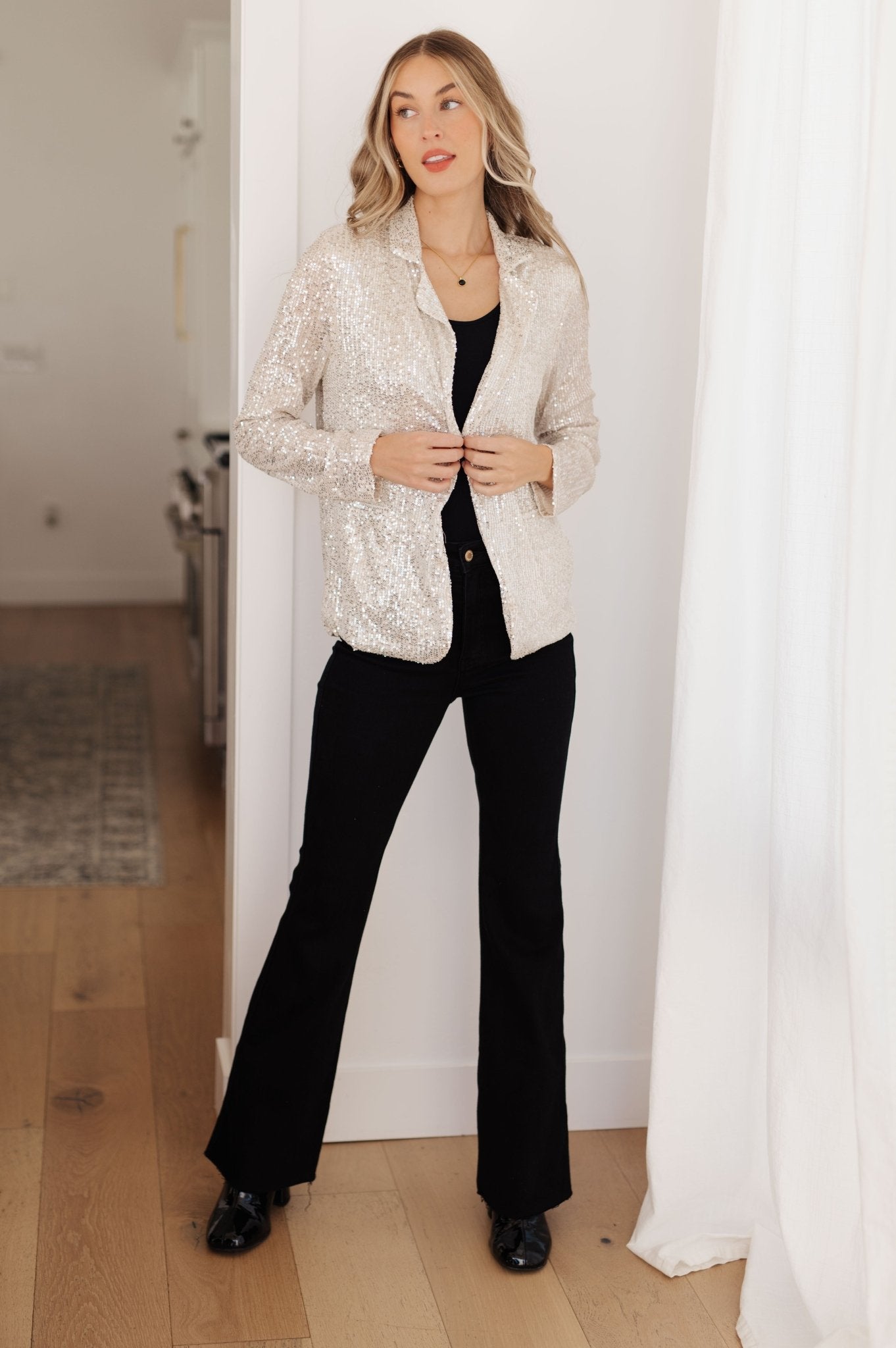 I Know You're Busy Sequin Blazer (Online Exclusive) - Uptown Boutique Ramona