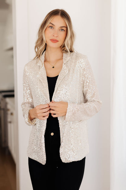 I Know You're Busy Sequin Blazer (Online Exclusive) - Uptown Boutique Ramona