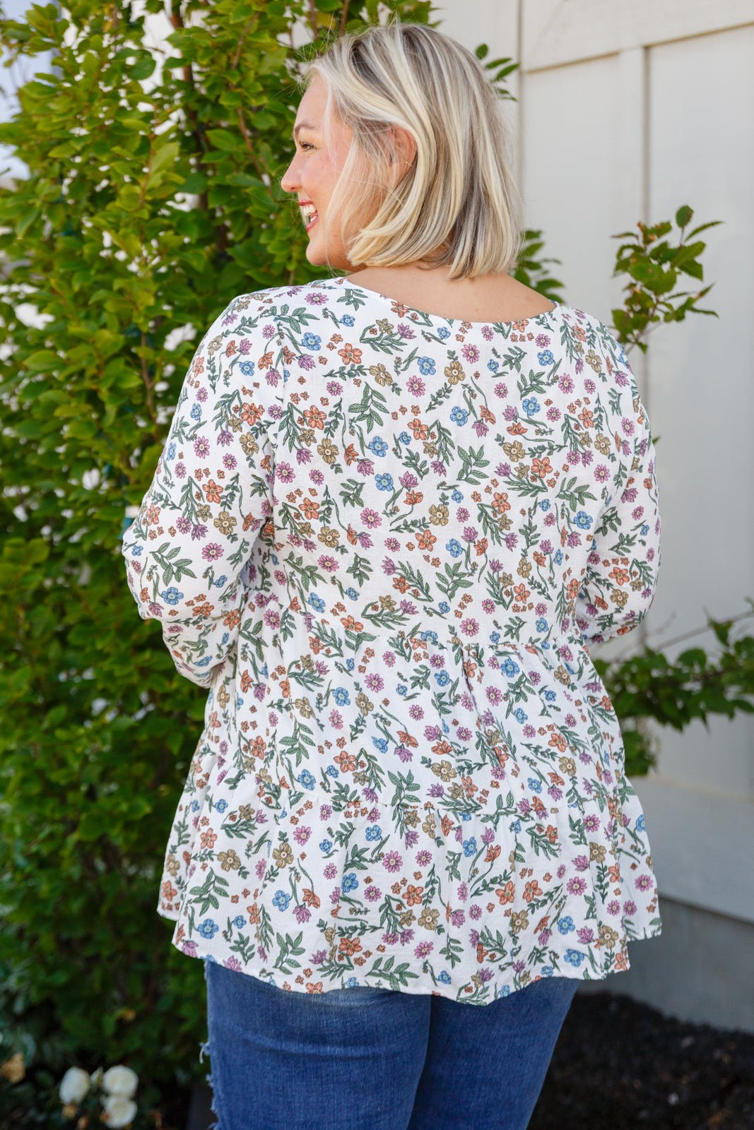 I Think I Can V - Neck Floral Top (Online Exclusive) - Uptown Boutique Ramona