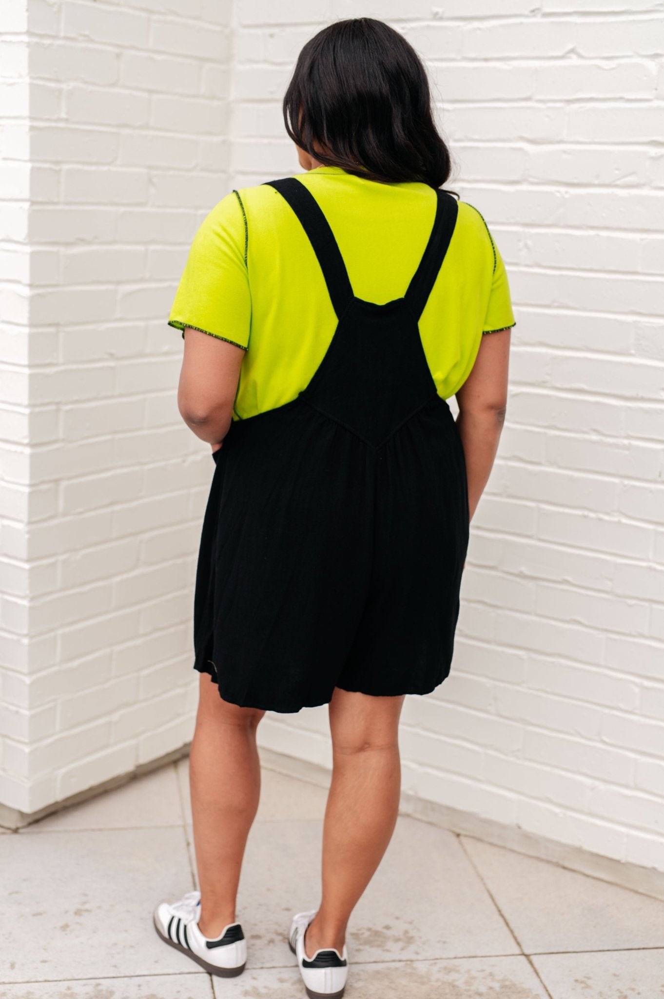 I Want You Back Linen Blend Shortalls in Black - Uptown Boutique Ramona