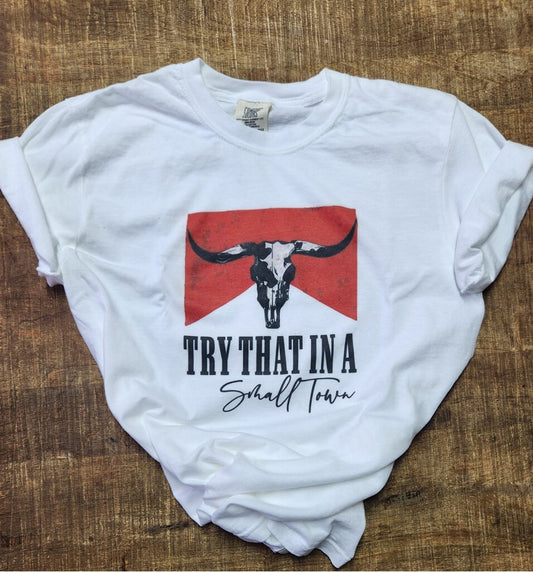 Try That In A Small Town Graphic Tee (Vintage)