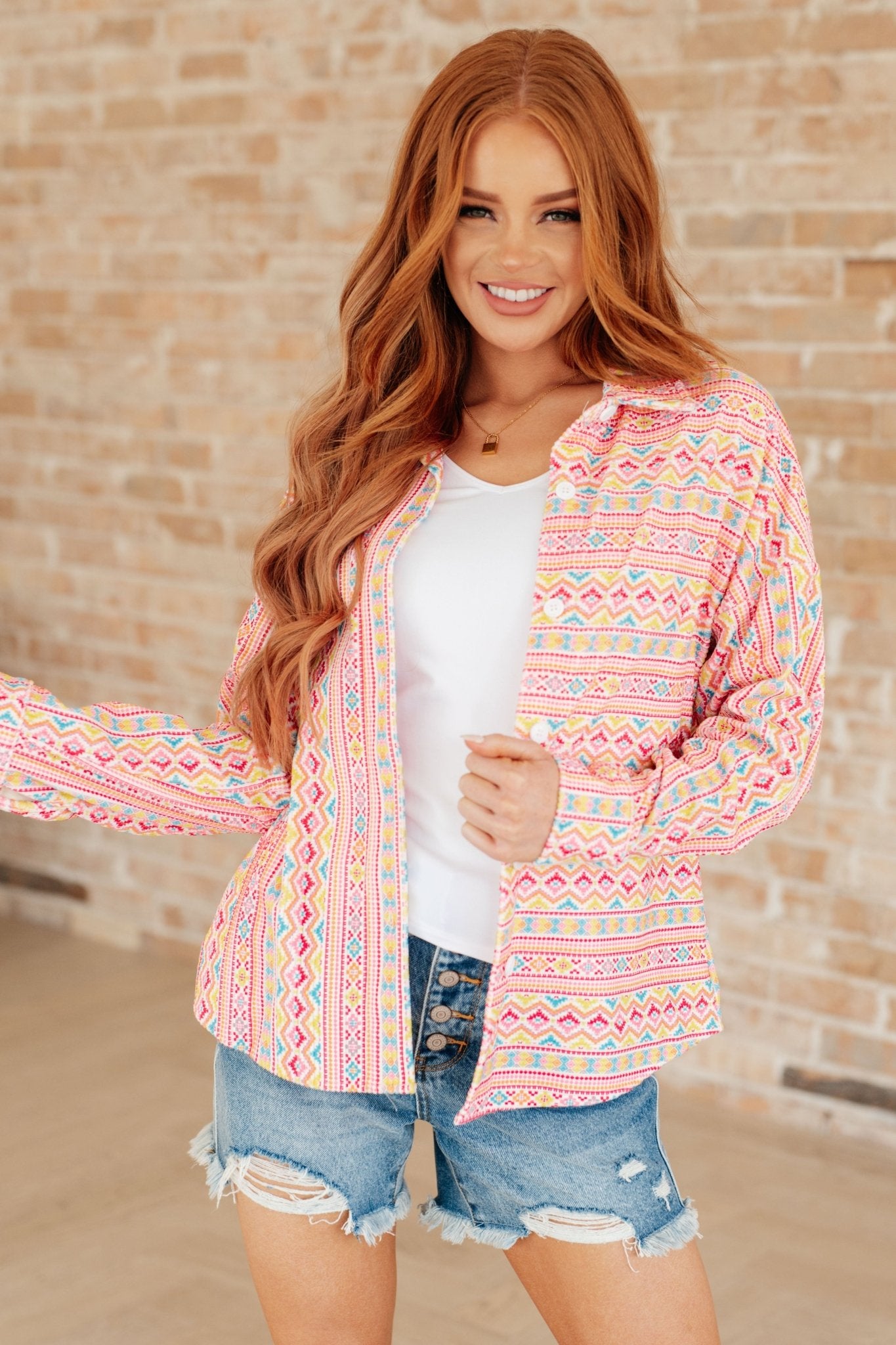 Imagine When Corduroy Button Down (Online Exclusive) - Uptown Boutique Ramona