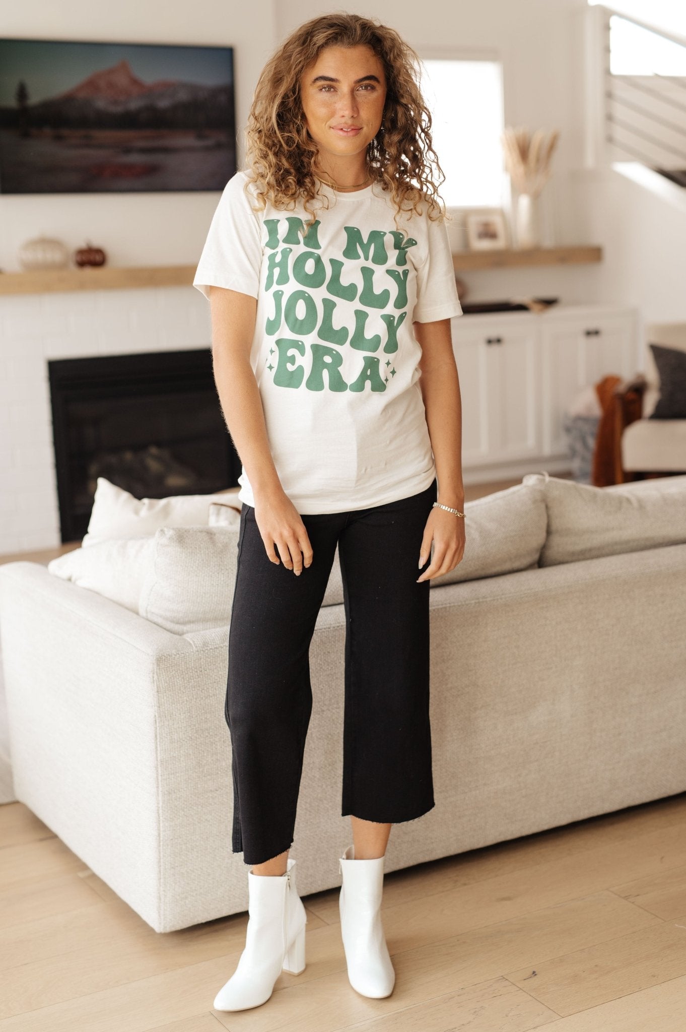 In My Holly Jolly Era Graphic Tee (Online Exclusive) - Uptown Boutique Ramona