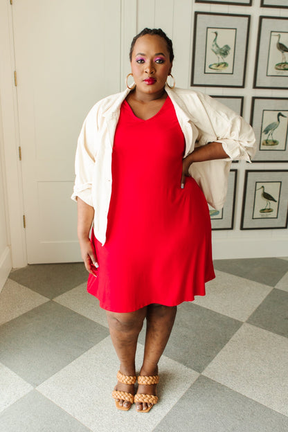 In the Now Dress in Red (Online Exclusive) - Uptown Boutique Ramona