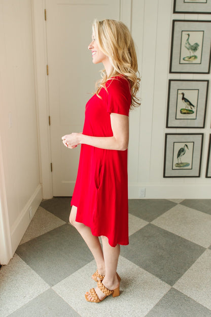 In the Now Dress in Red (Online Exclusive) - Uptown Boutique Ramona