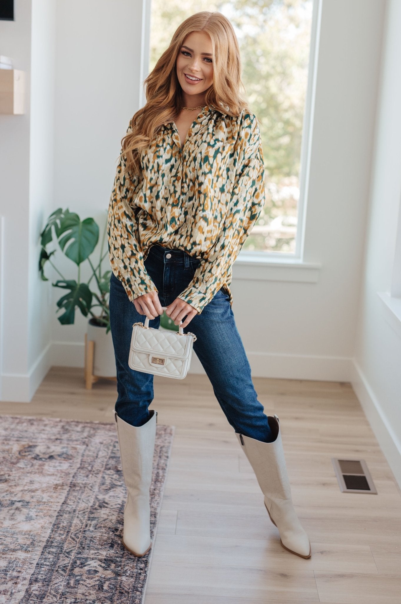 In the Willows Button Up Blouse (Online Exclusive) - Uptown Boutique Ramona