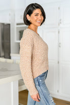 Irish Coffee Knitted Crop V Neck Sweater (Online Exclusive) - Uptown Boutique Ramona