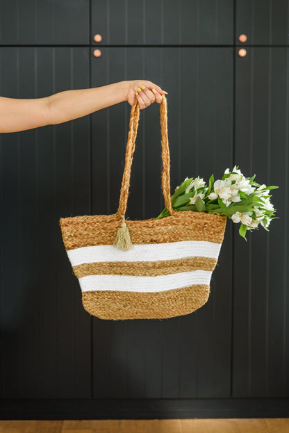 It's All Good Woven Tote (Online Exclusive) - Uptown Boutique Ramona