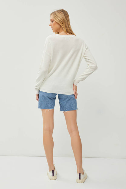 It's Up To You Ribbed Sweater - Uptown Boutique Ramona