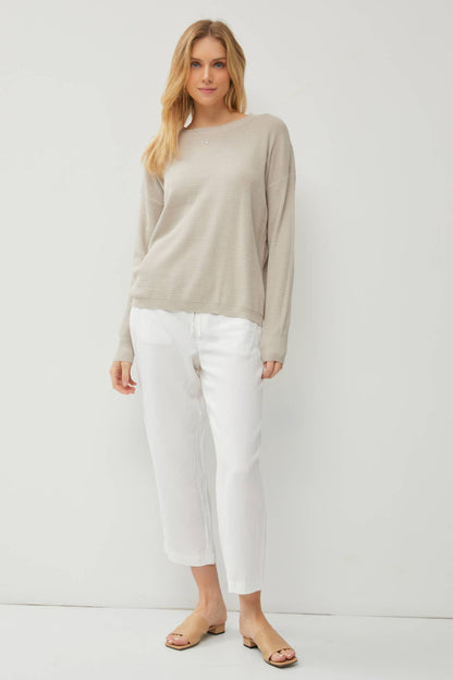 It's Up To You Ribbed Sweater - Uptown Boutique Ramona