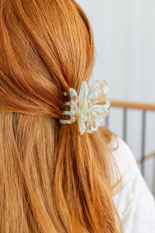 Ivory Butterfly Claw Clip (Online Exclusive) - Uptown Boutique Ramona