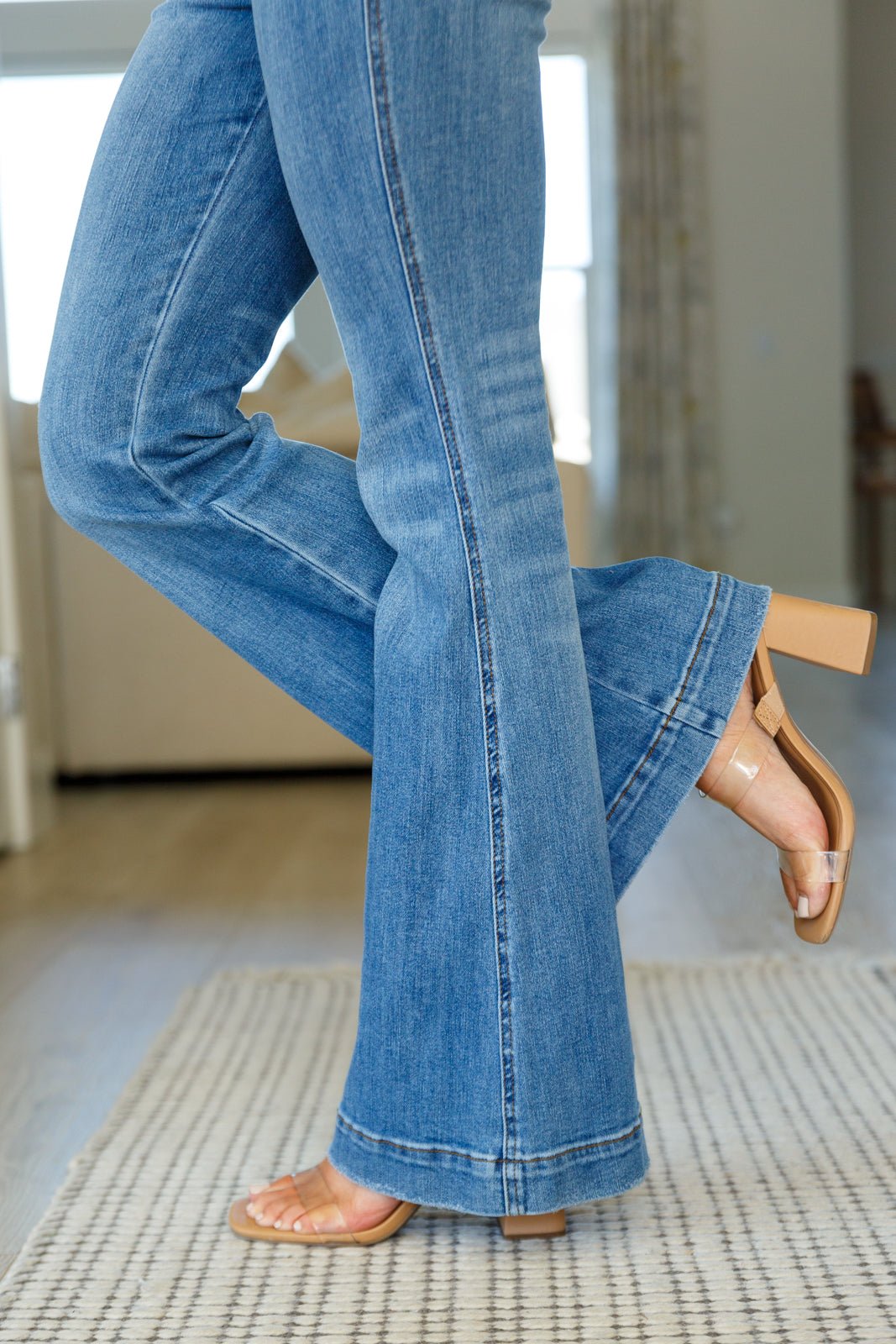 Izzy Control Top Retro Flare Overalls (Online Exclusive) - Uptown Boutique Ramona