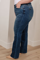 Josephine Mid Rise Raw Hem Bootcut Jeans (Online Exclusive) - Uptown Boutique Ramona