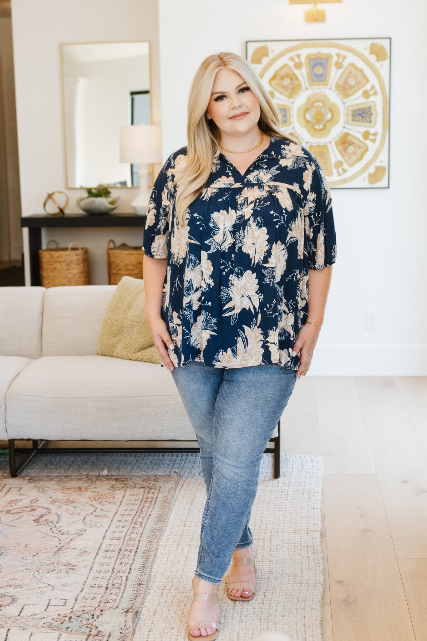 Just Coasting Floral Blouse - Uptown Boutique Ramona