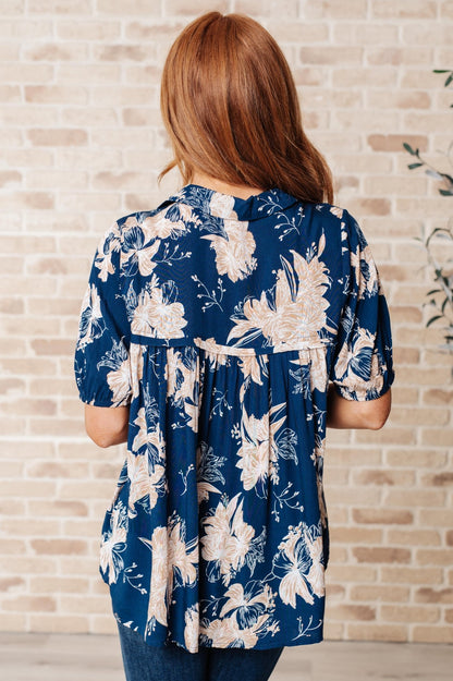 Just Coasting Floral Blouse - Uptown Boutique Ramona