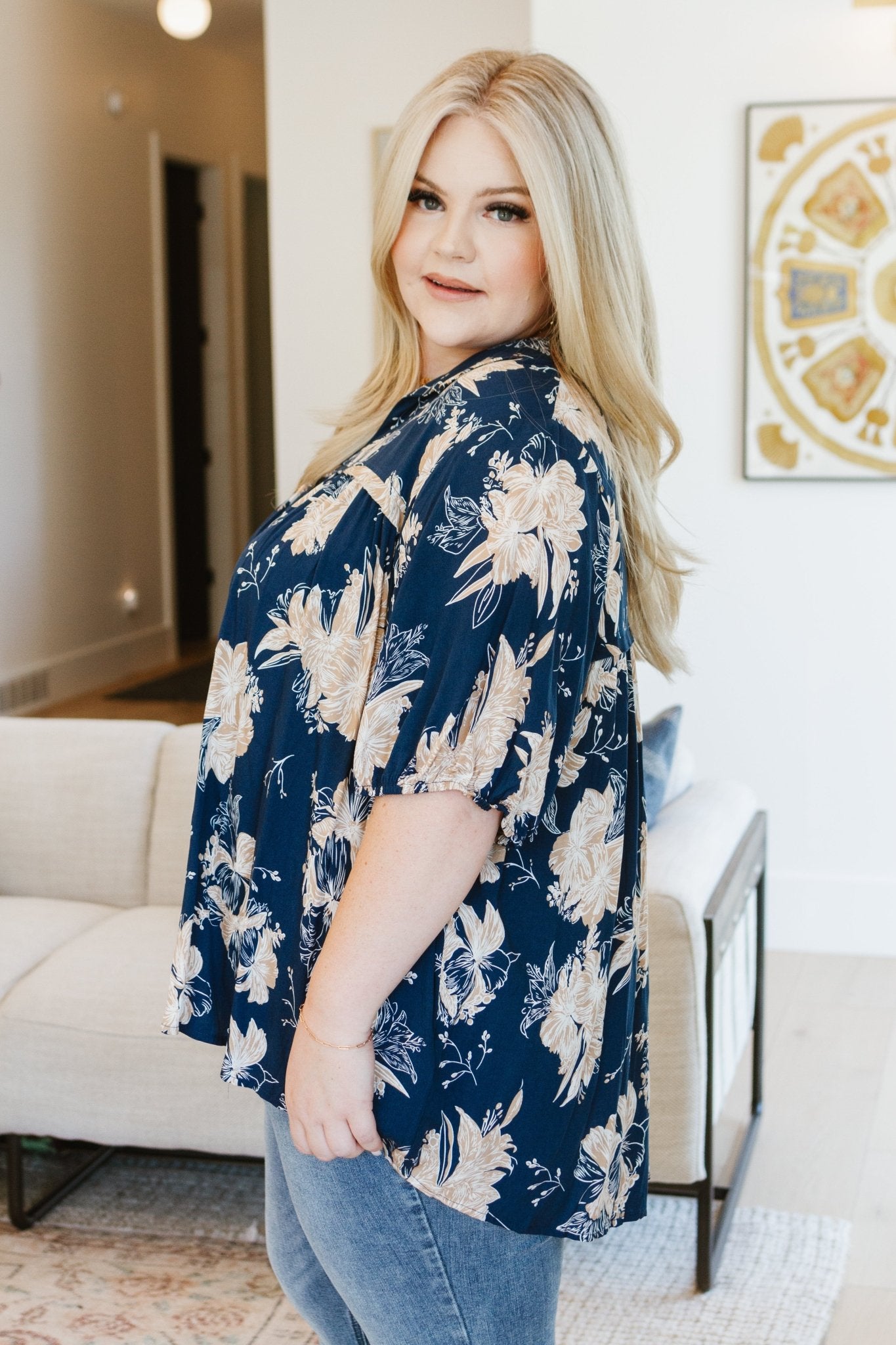 Just Coasting Floral Blouse - Uptown Boutique Ramona