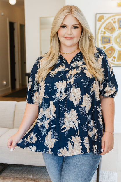 Just Coasting Floral Blouse - Uptown Boutique Ramona