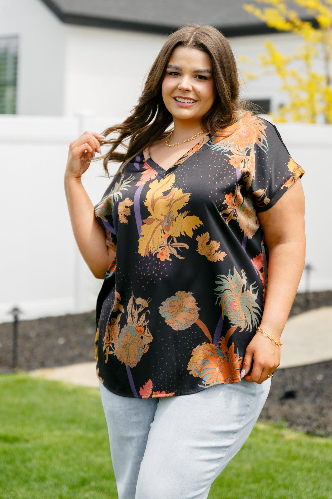 Just to See You Smile Floral Blouse (Online Exclusive) - Uptown Boutique Ramona