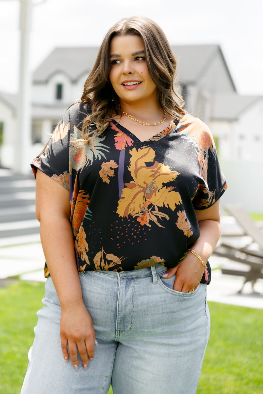 Just to See You Smile Floral Blouse (Online Exclusive) - Uptown Boutique Ramona