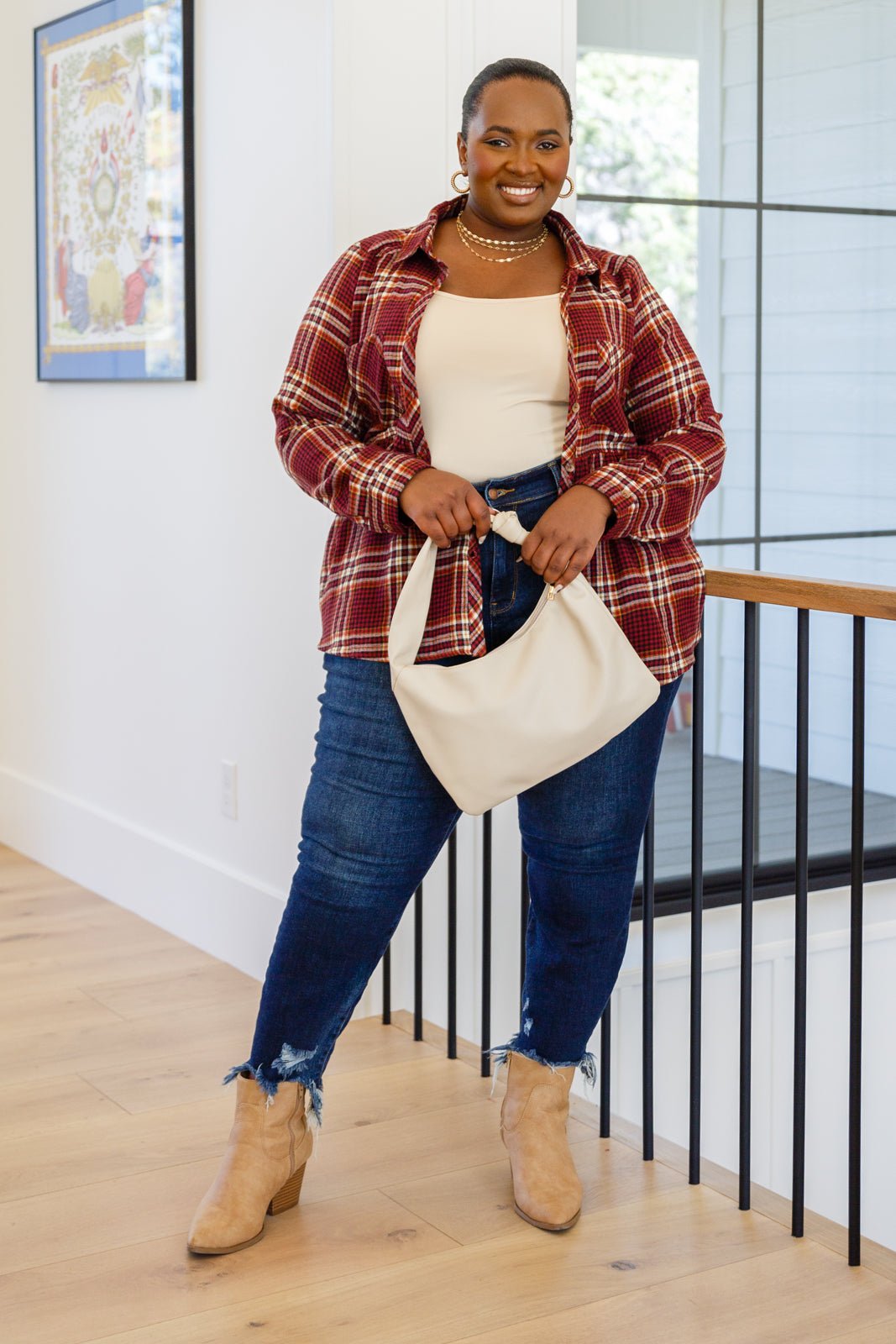 Keep Me Around Bodysuit in Beige (Online Exclusive) - Uptown Boutique Ramona