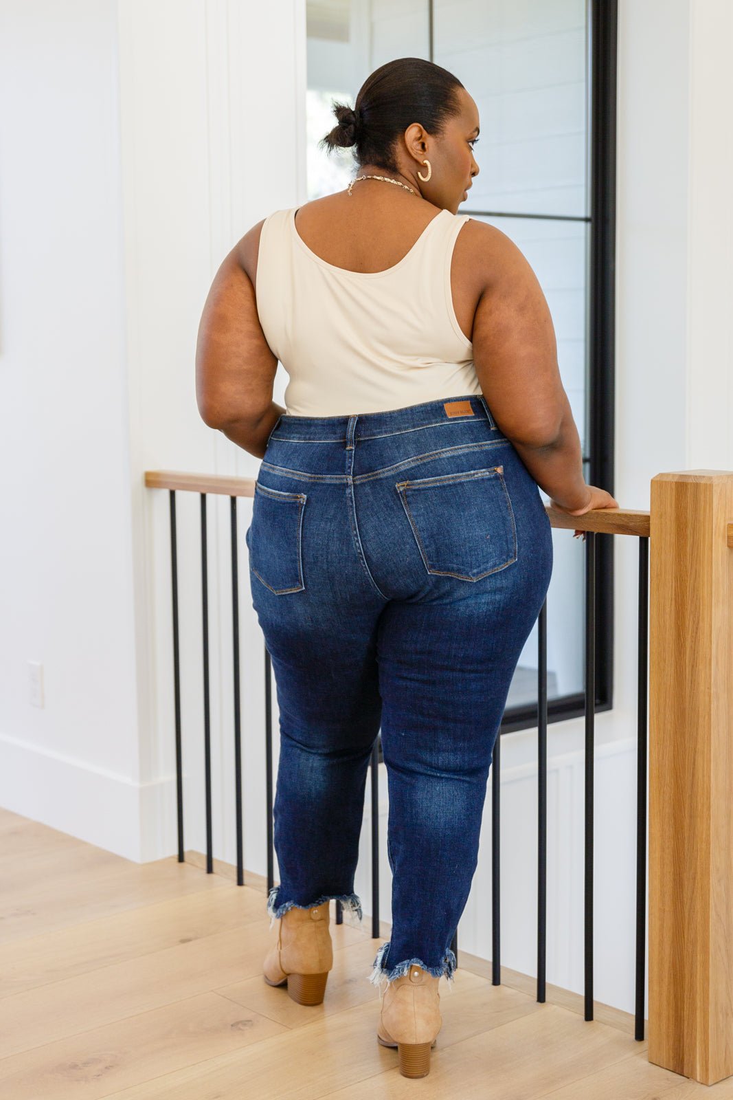 Keep Me Around Bodysuit in Beige (Online Exclusive) - Uptown Boutique Ramona