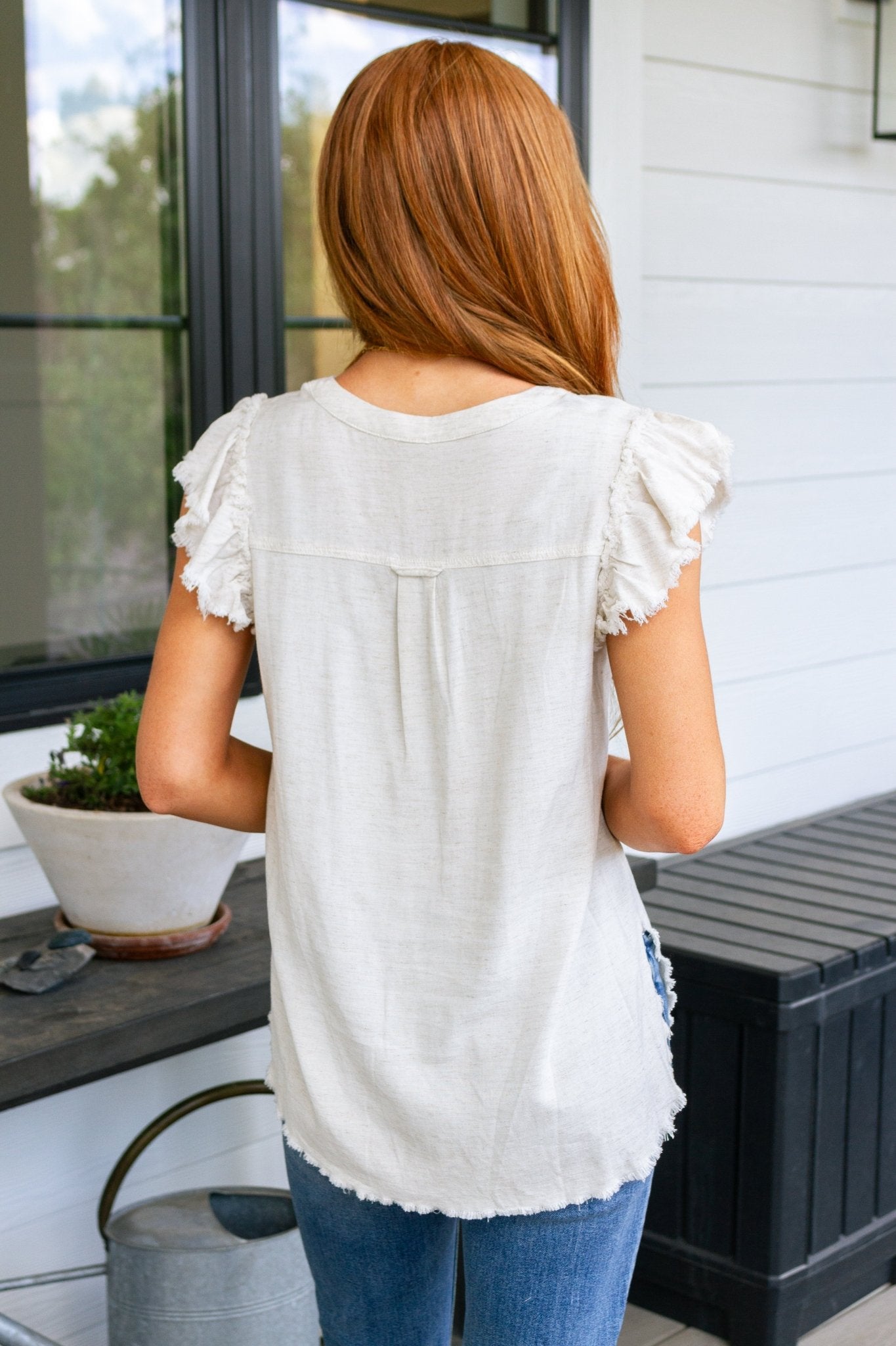 Keep Me Posted Ruffle Detail Blouse (Online Exclusive) - Uptown Boutique Ramona