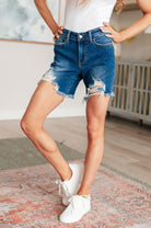 Kelsey Mid Rise Distressed Cutoff Shorts (Online Exclusive) - Uptown Boutique Ramona