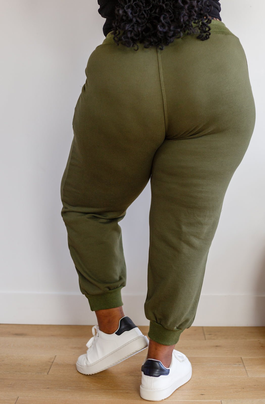 Kick Back Distressed Joggers in Olive (Online Exclusive) - Uptown Boutique Ramona