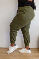 Kick Back Distressed Joggers in Olive (Online Exclusive) - Uptown Boutique Ramona
