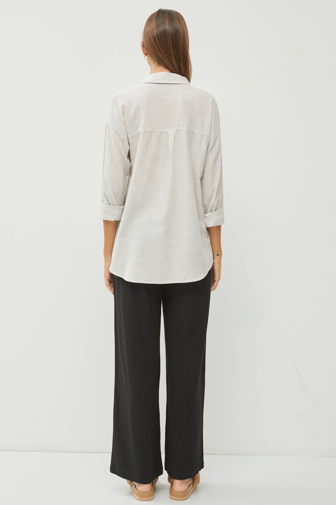 La Jolla Shores Striped Blouse - Uptown Boutique Ramona