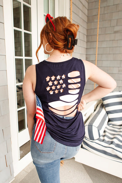 Land of The Free Tank (Online Exclusive) - Uptown Boutique Ramona