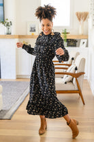 Larissa Long Sleeve Ruffle Hem Dress (Online Exclusive) - Uptown Boutique Ramona