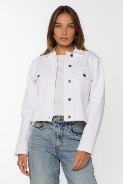 LARUE OPTIC WHITE JACKET - Uptown Boutique Ramona