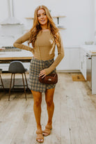 Late To Class Plaid Mini Skort (Online Exclusive) - Uptown Boutique Ramona