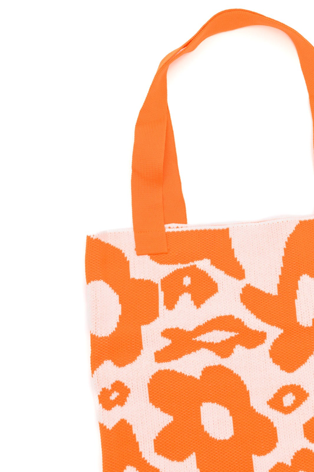 Lazy Daisy Knit Bag in Orange (Online Exclusive) - Uptown Boutique Ramona