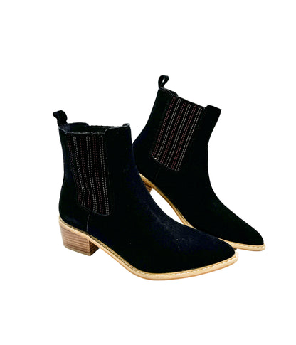 Leonor Suede Ankle Boot in Black (Online Exclusive)