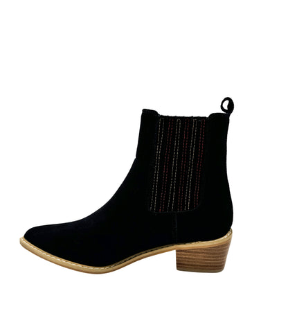 Leonor Suede Ankle Boot in Black (Online Exclusive)