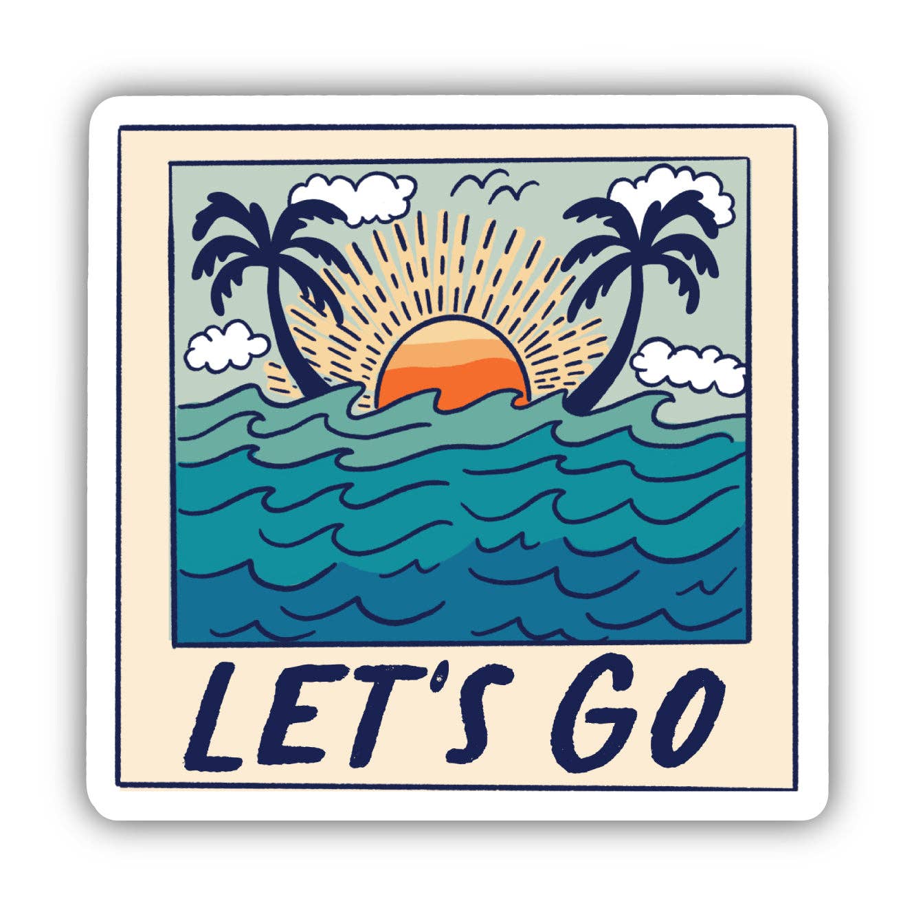 Let's Go Tropical Travel Sticker - Uptown Boutique Ramona