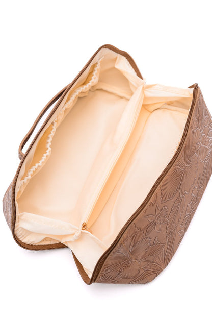 Life In Luxury Large Capacity Cosmetic Bag in Cream (Online Exclusive) - Uptown Boutique Ramona