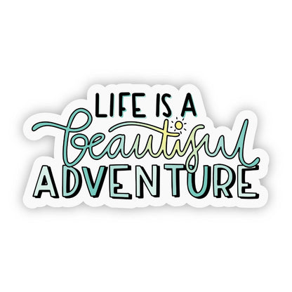 Life is a Beautiful Adventure Green Lettering Nature Sticker - Uptown Boutique Ramona