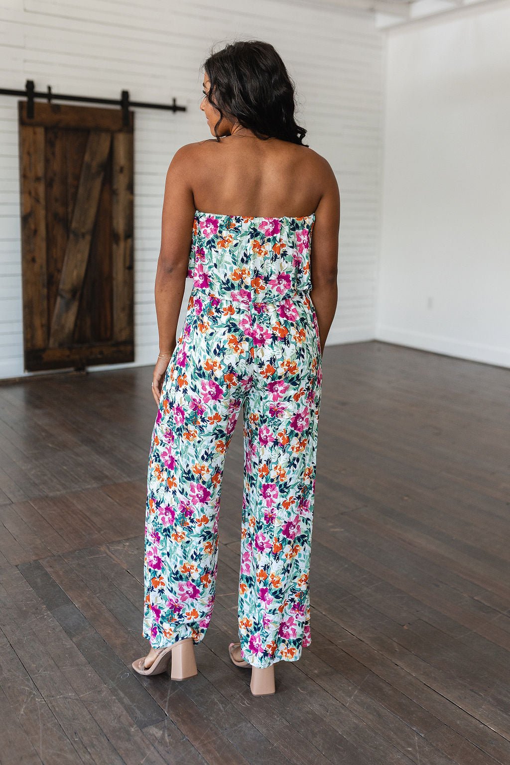 Life of the Party Floral Jumpsuit in Green - Uptown Boutique Ramona