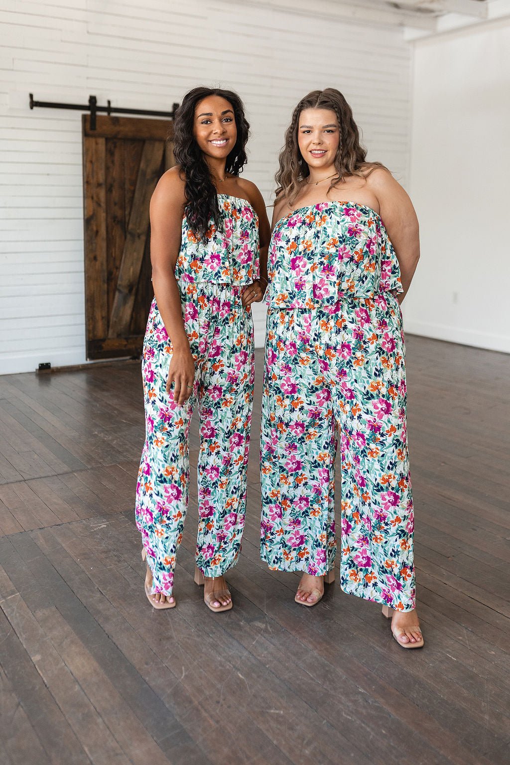 Life of the Party Floral Jumpsuit in Green - Uptown Boutique Ramona