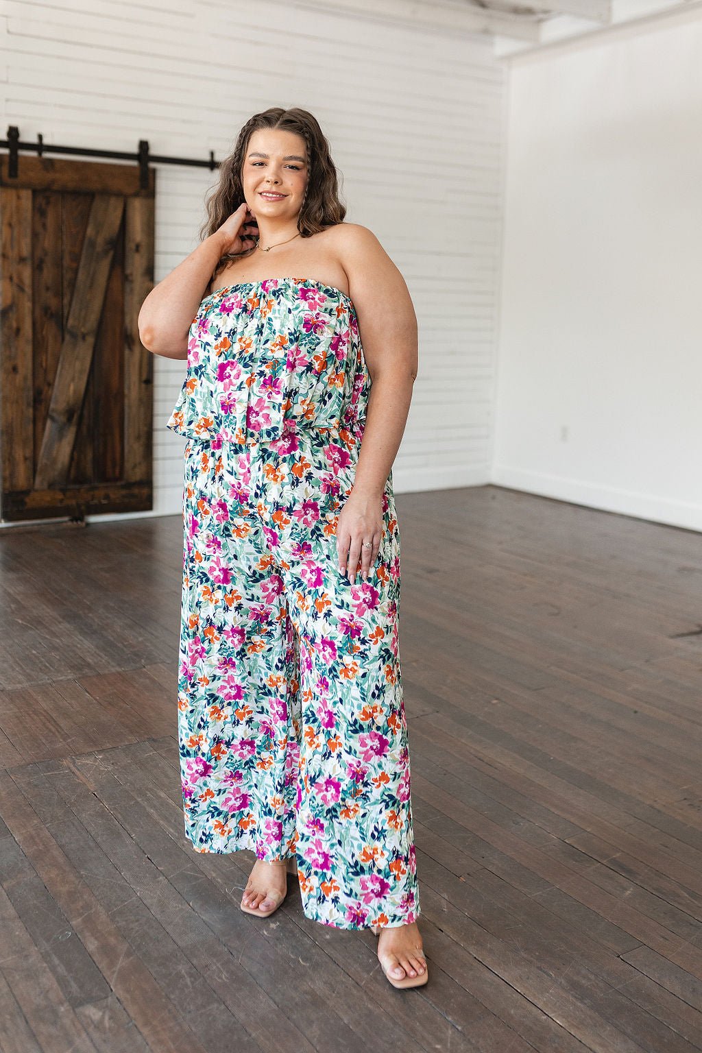 Life of the Party Floral Jumpsuit in Green - Uptown Boutique Ramona