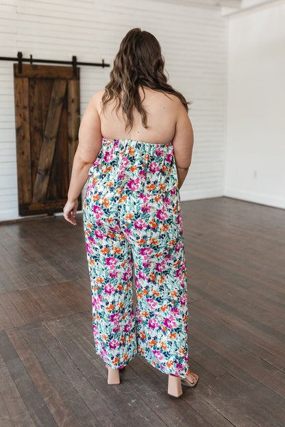 Life of the Party Floral Jumpsuit in Green - Uptown Boutique Ramona