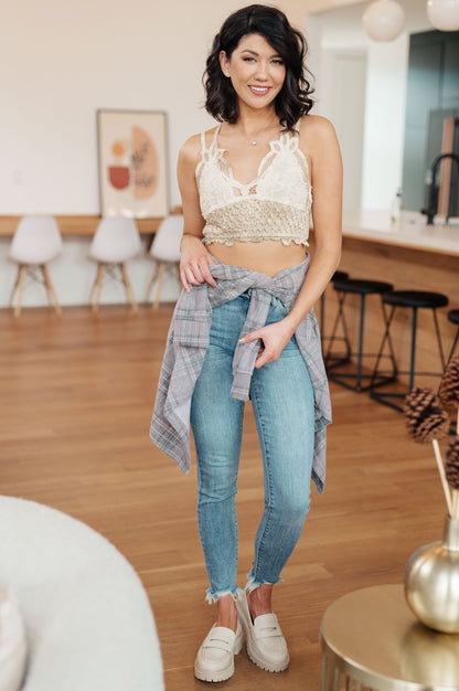 Live In Lace Bralette in Taupe (Online Exclusive) - Uptown Boutique Ramona