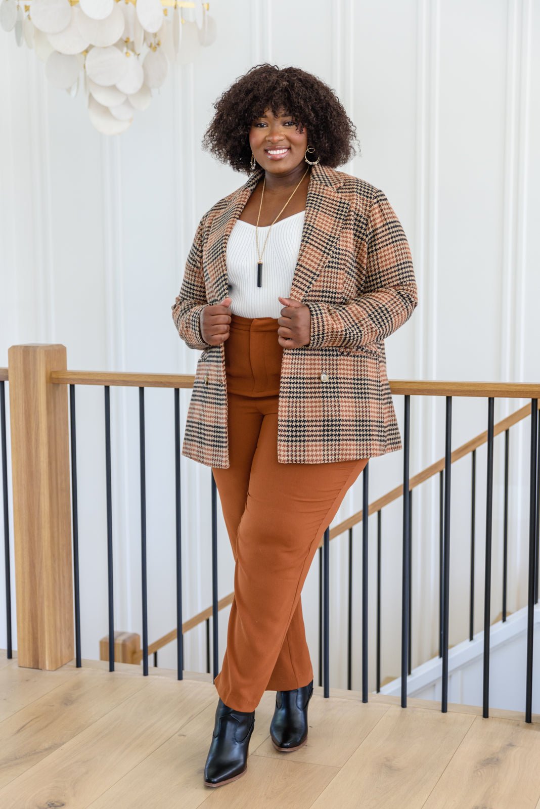 Local Favorite Plaid Blazer (Online Exclusive) - Uptown Boutique Ramona