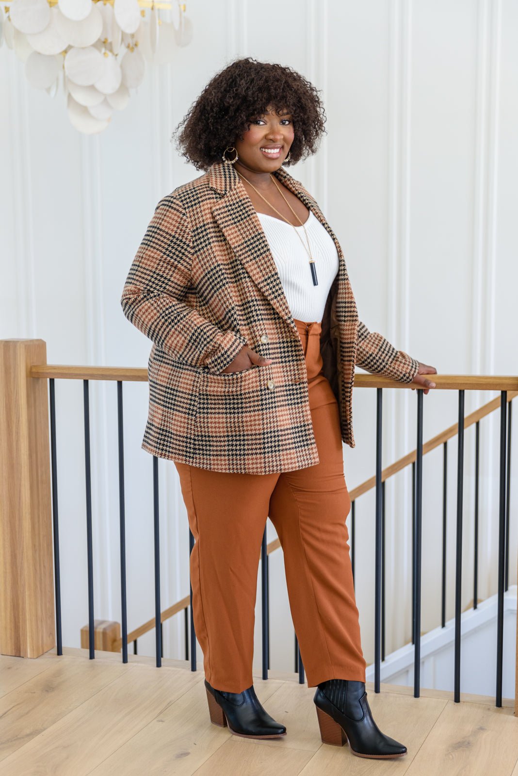 Local Favorite Plaid Blazer (Online Exclusive) - Uptown Boutique Ramona