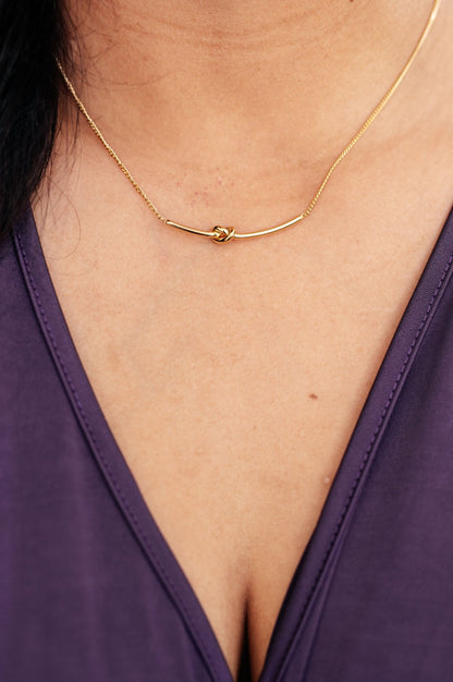 Love Knot Bar Necklace (Online Exclusive) - Uptown Boutique Ramona